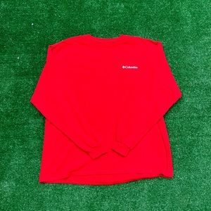 Columbia Graphic Long Sleeve Red T Shirt